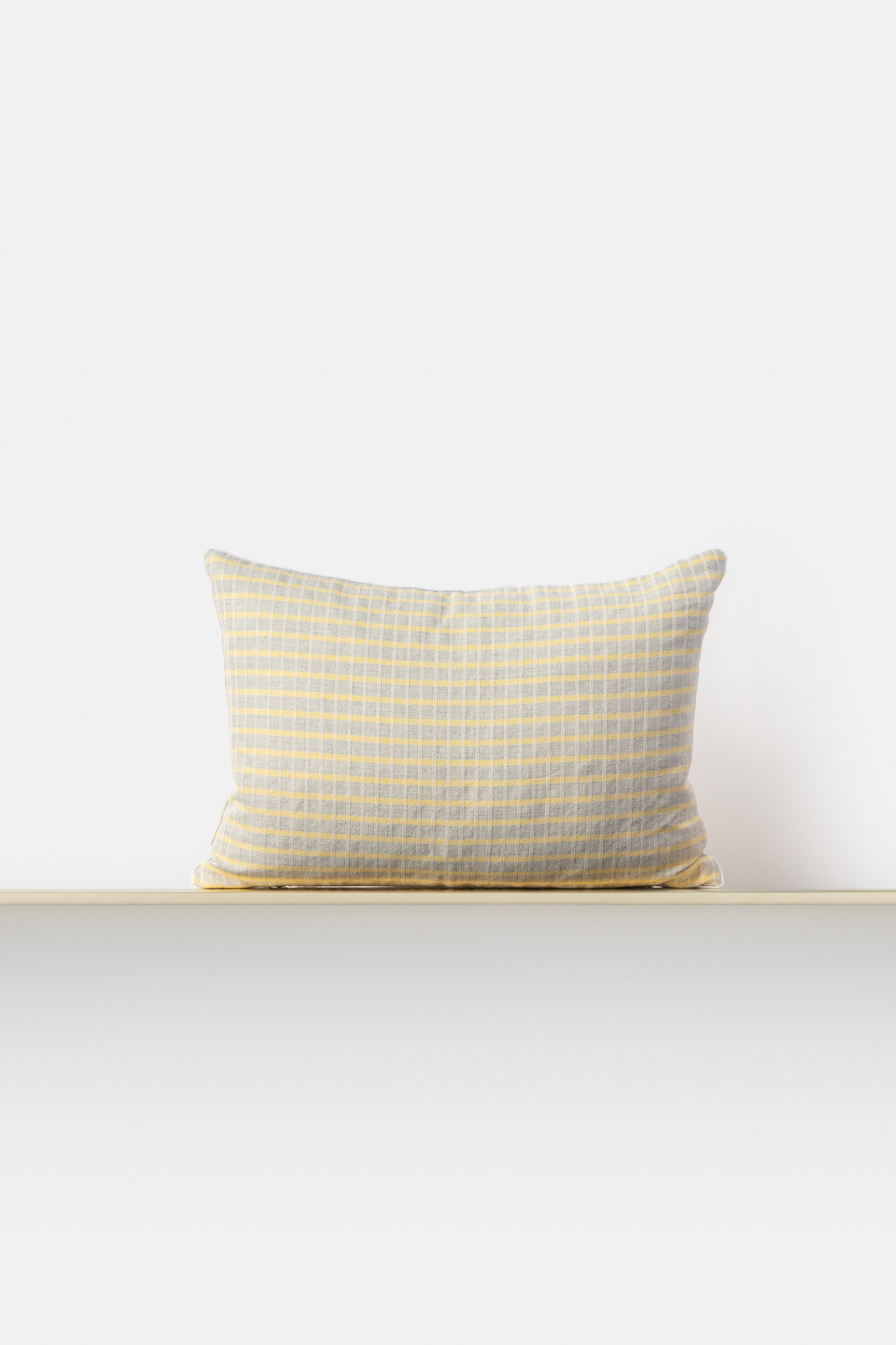 "F58" rectangular cushion cover in Grey / Yellow