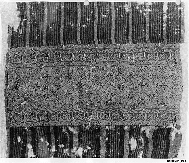 Textile with stripes from Egypt, Met Museum, 12th century