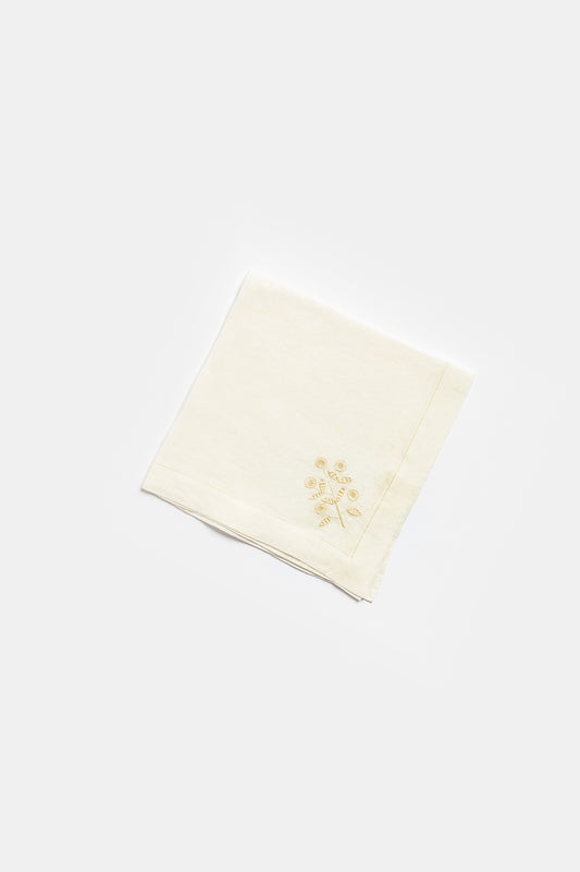 "Daisy" napkin in White