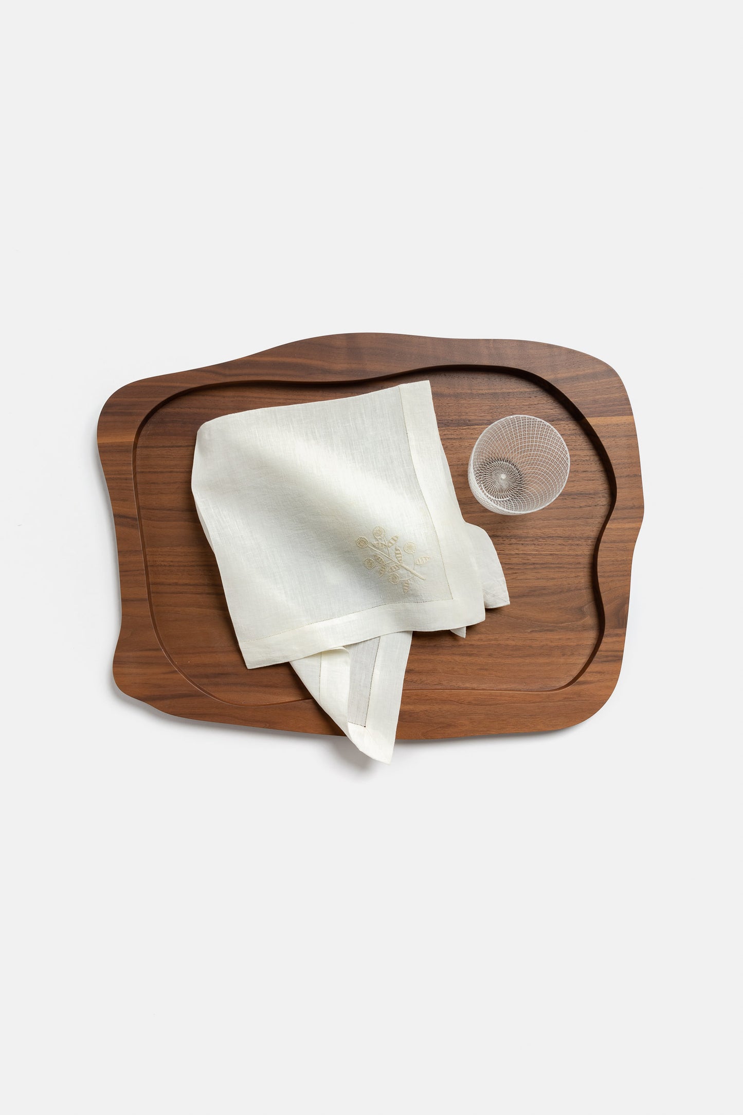 "Daisy" napkin in White