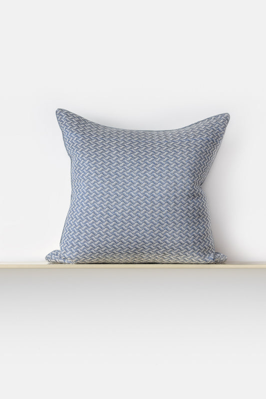 "Nami 1" square cushion in Baltic Blue