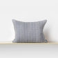 "Intreccio" throw cushion in Eclisse Blue