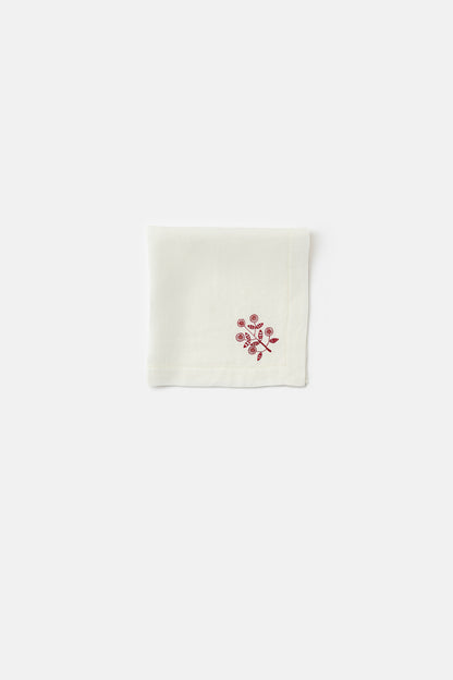 "Daisy" napkin in Red