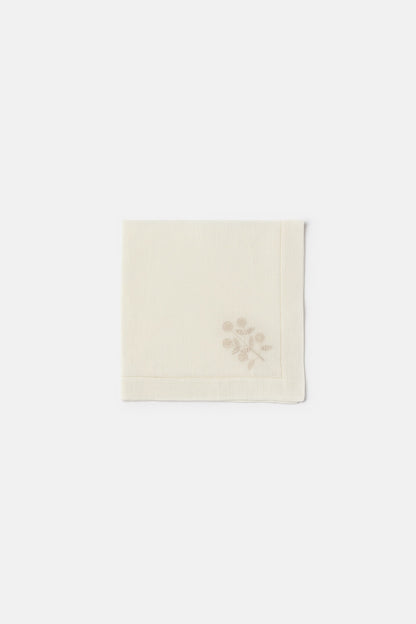 "Daisy" napkin in White