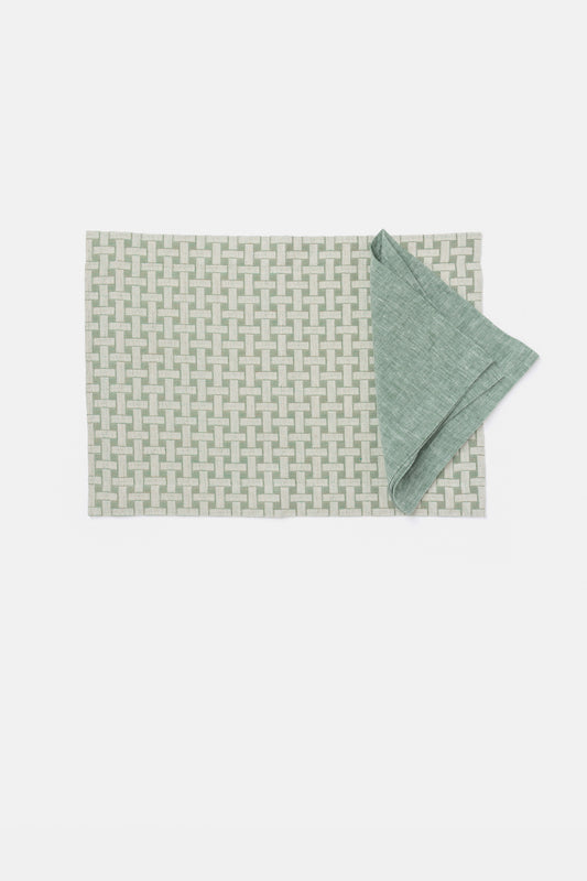 "F24" placemat in Montana Green
