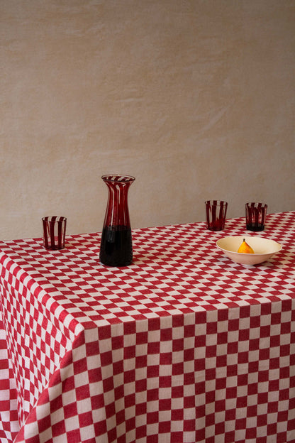 "F74" tablecloth in Rubino