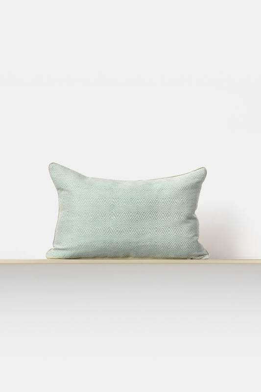 "Fiamma" cushion in Sufi Green