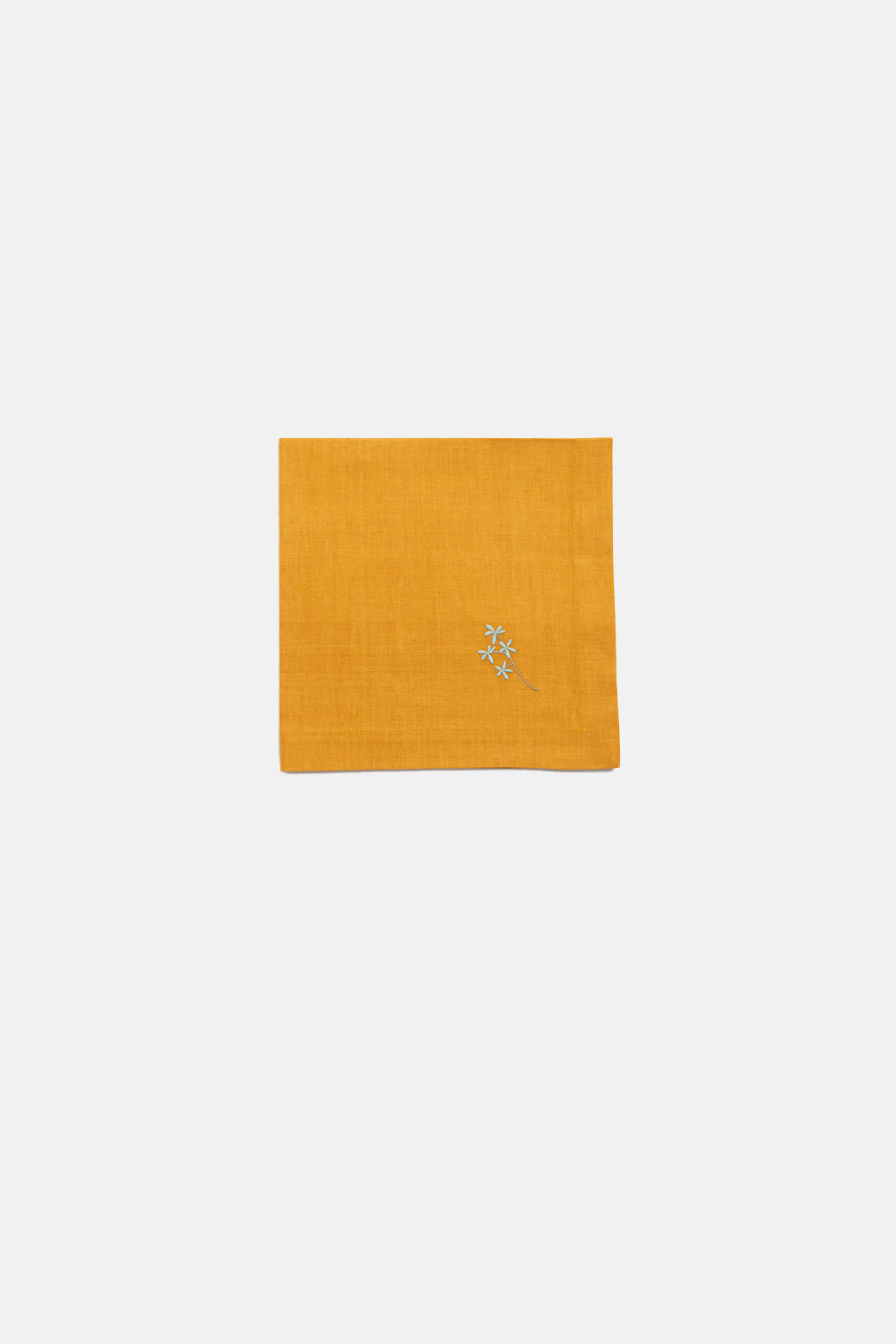 "Flowers" napkin in Tangerine