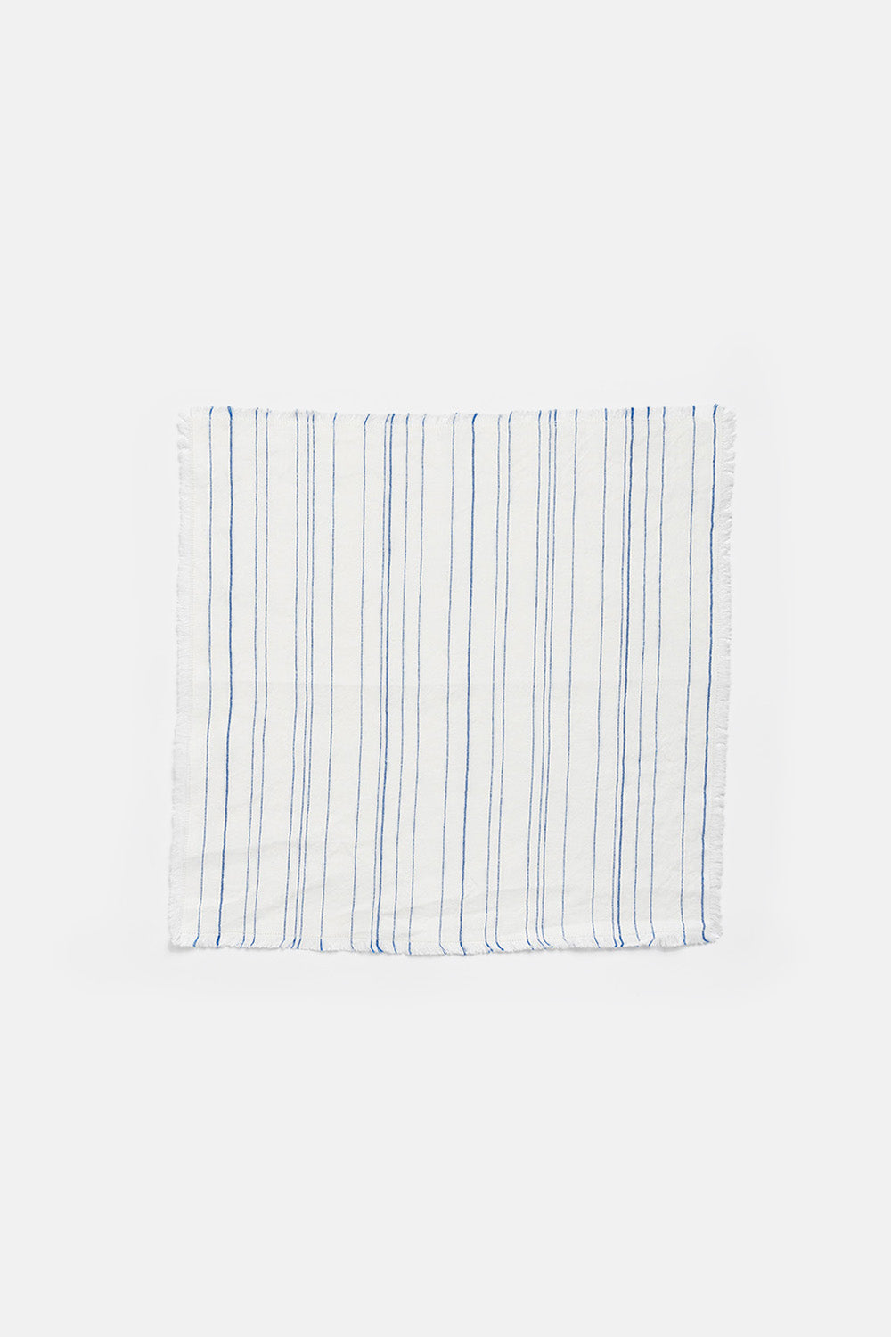 "Greta" napkin in White / Cobalto