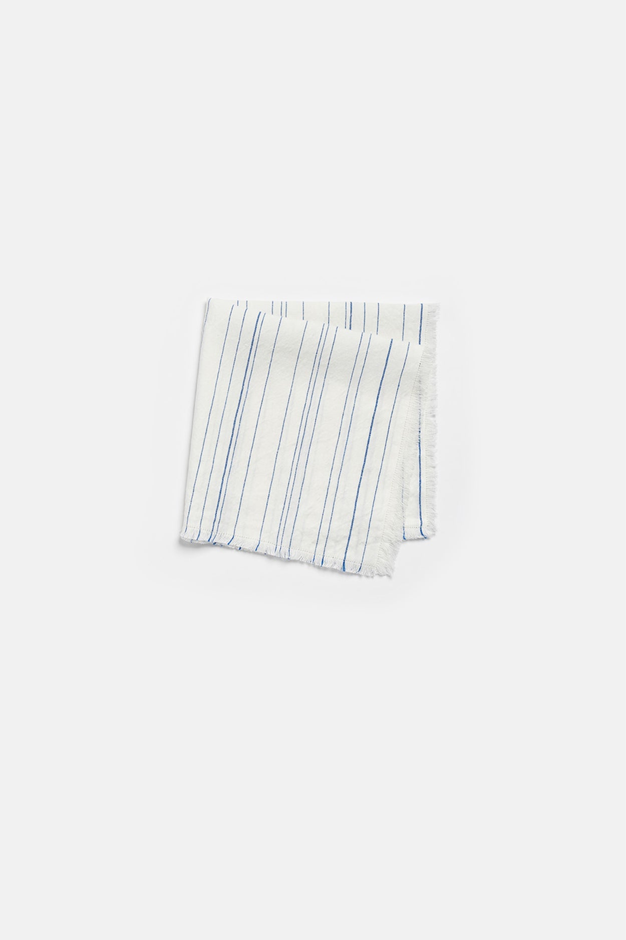 "Greta" napkin in White / Cobalto