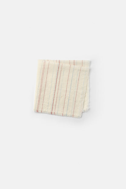 "Greta" napkin in White / Red