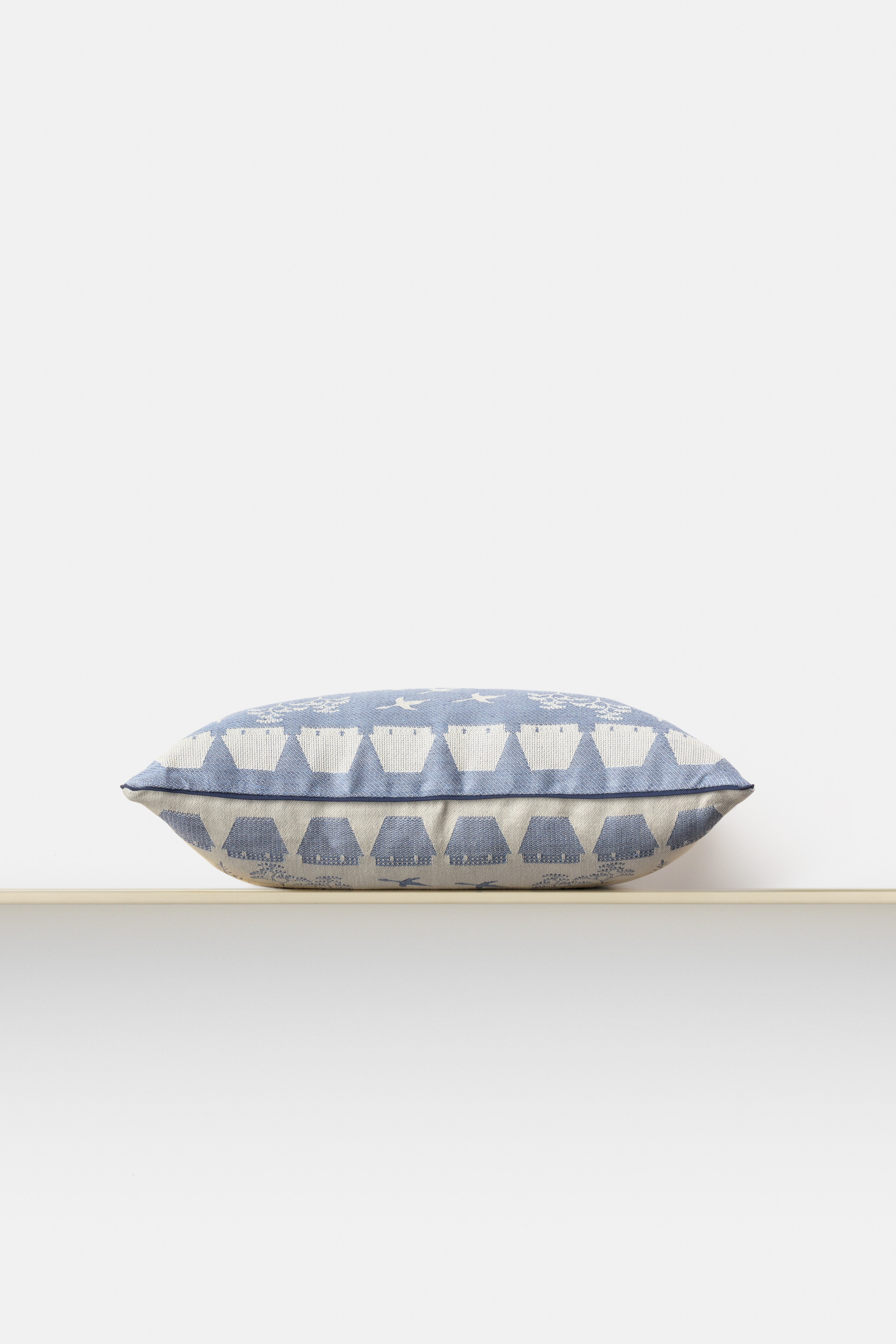 "Laguna" rectangular cushion cover in Lapis Blue
