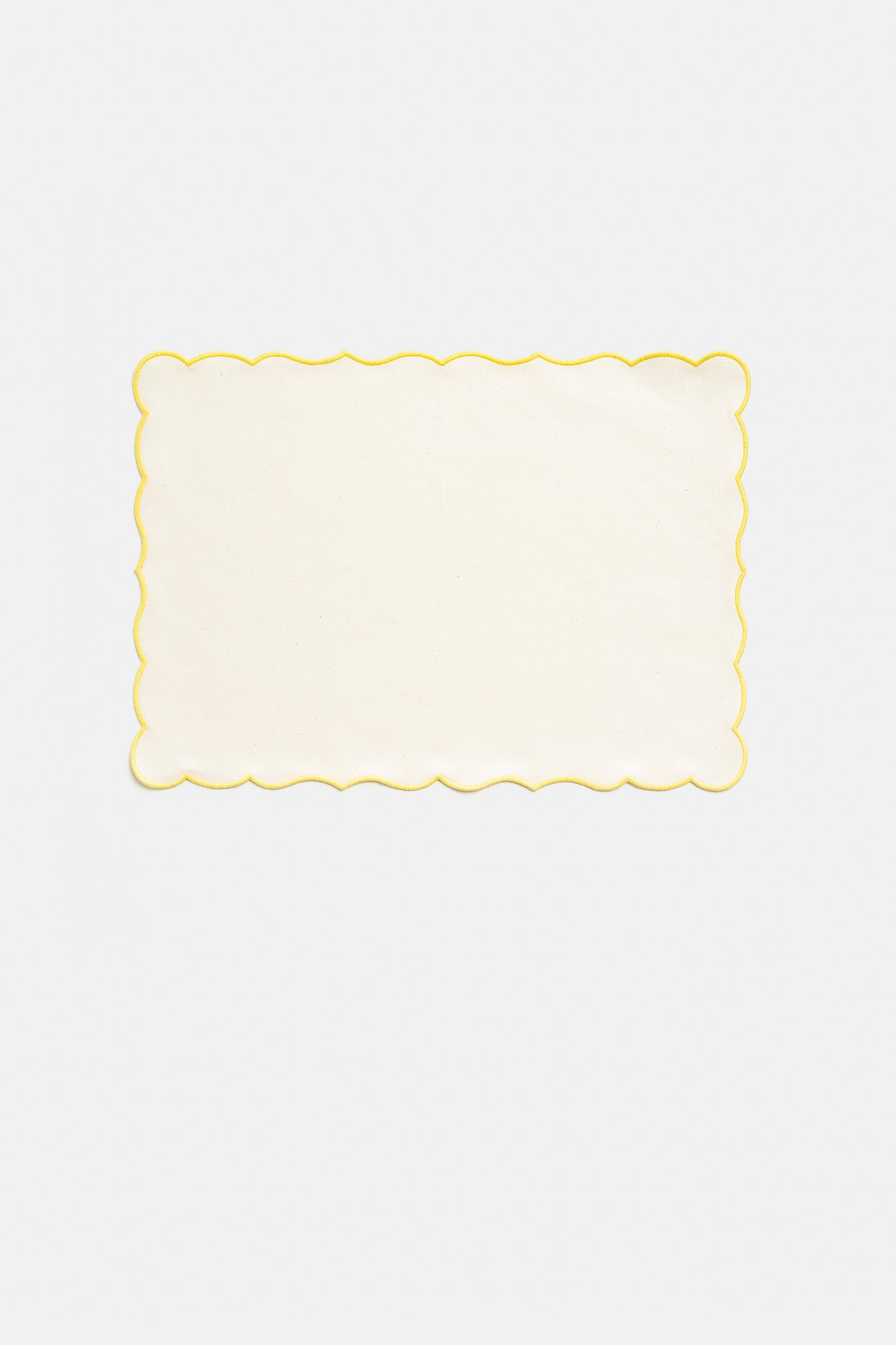 "Lido" placemat in White / Jaune