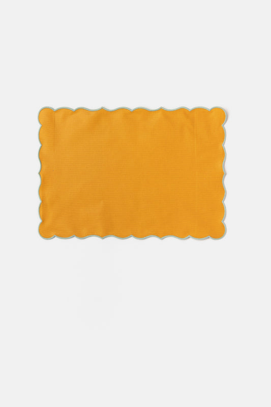 "Lido" coated placemat in Orange / Green