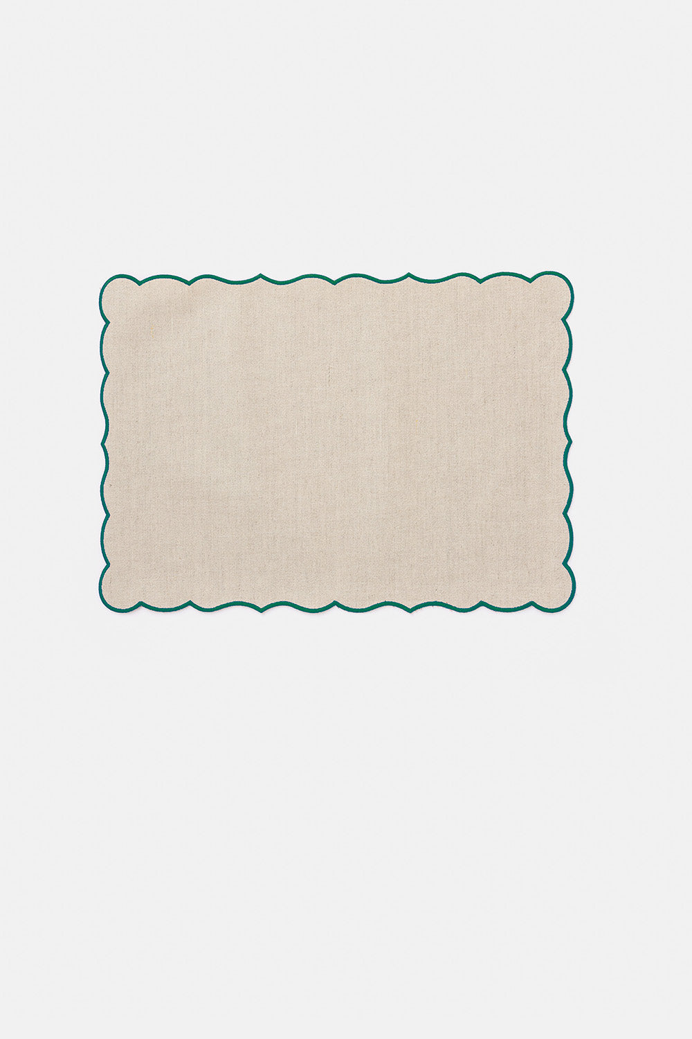 "Lido" placemat in Salt Pepper / Sapin Green