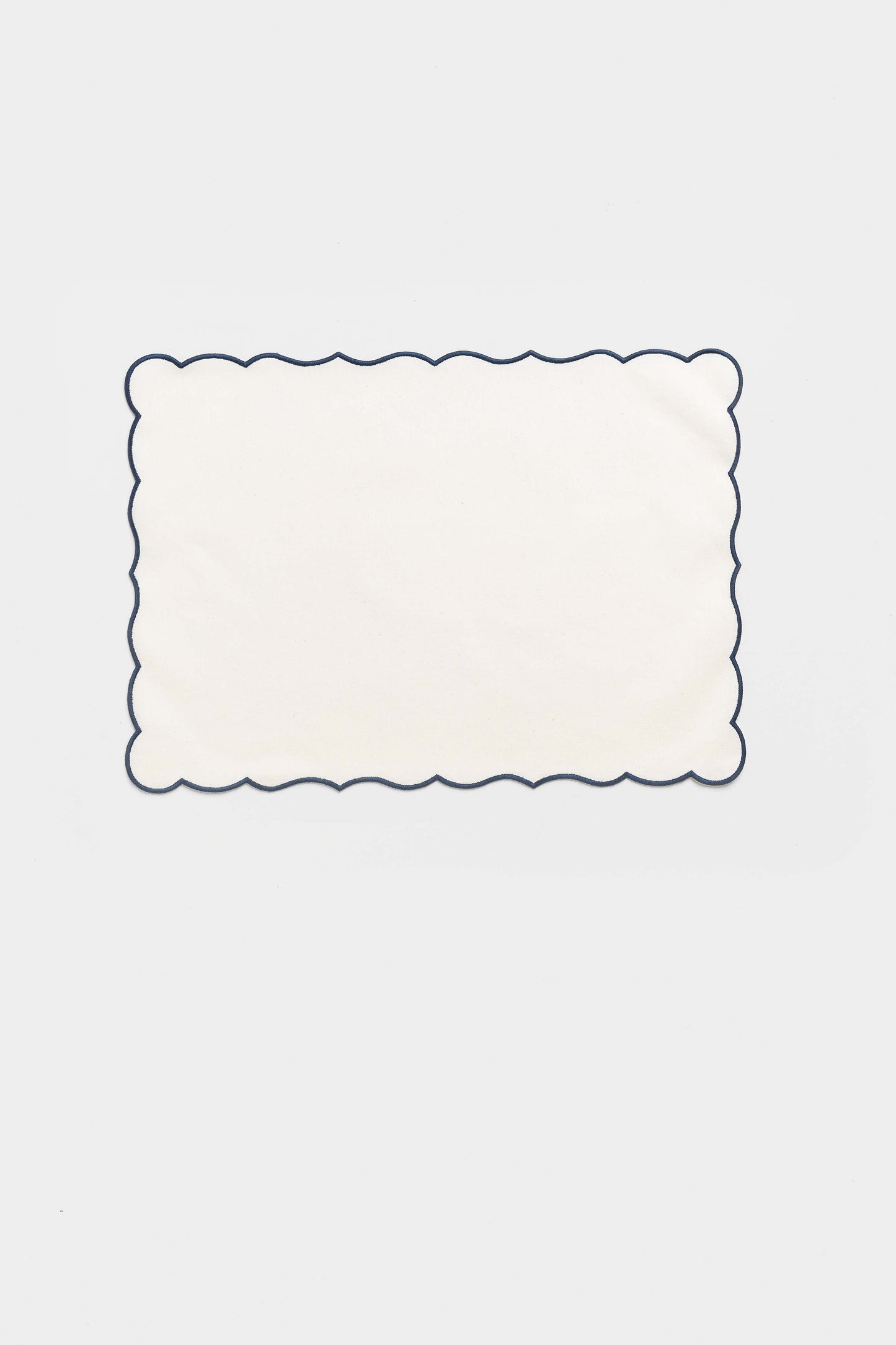 "Lido" placemat in White / Blue de France