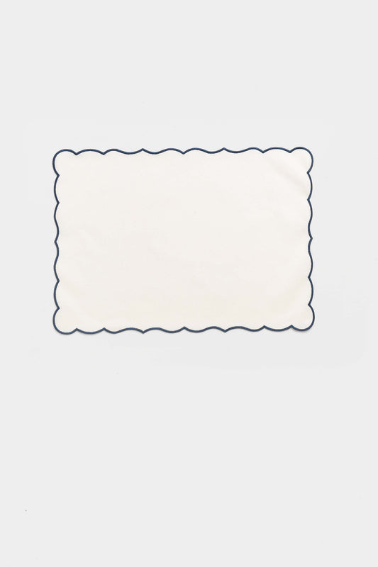 "Lido" placemat in White / Blue