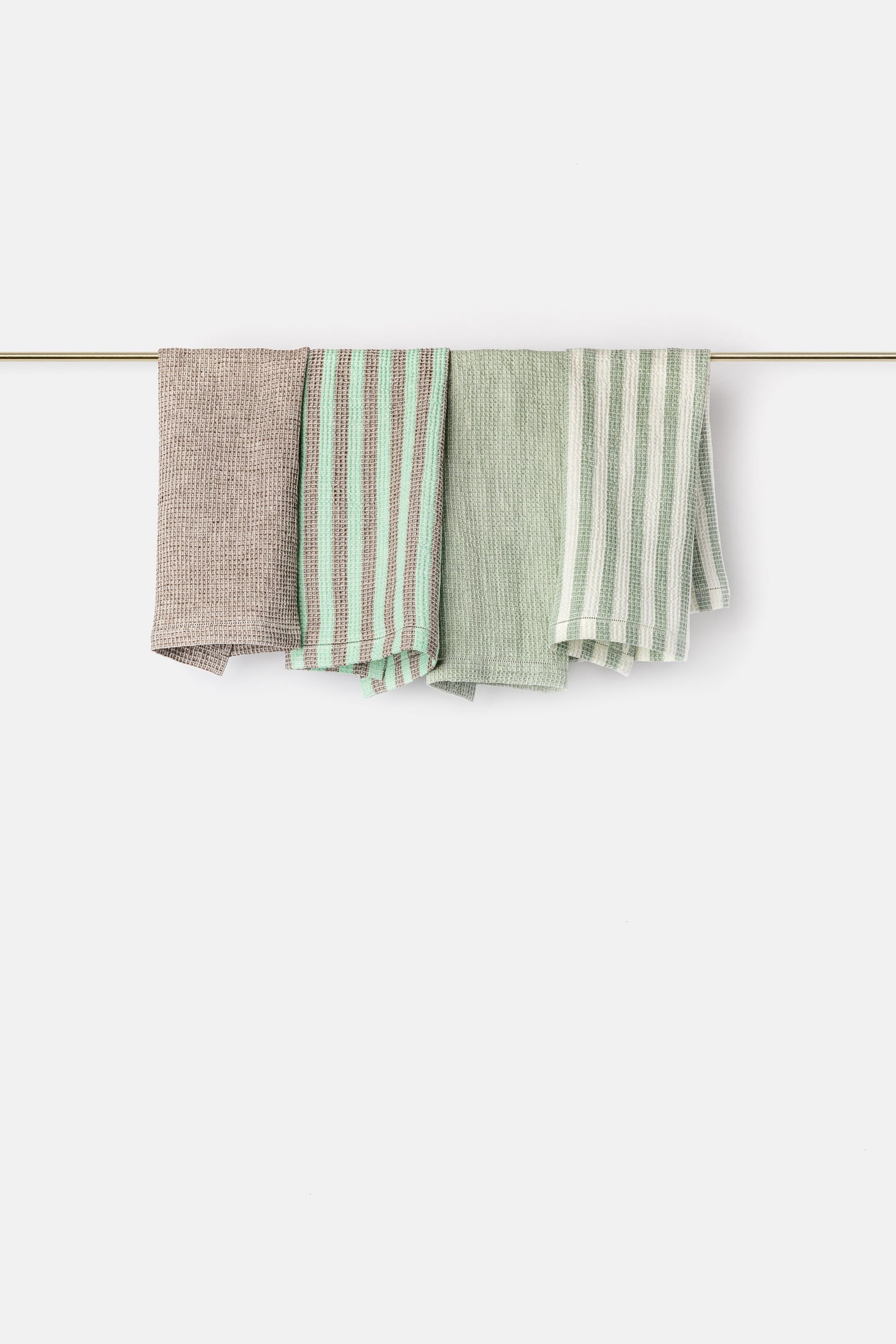 "Montecatini" towels in Parà Green
