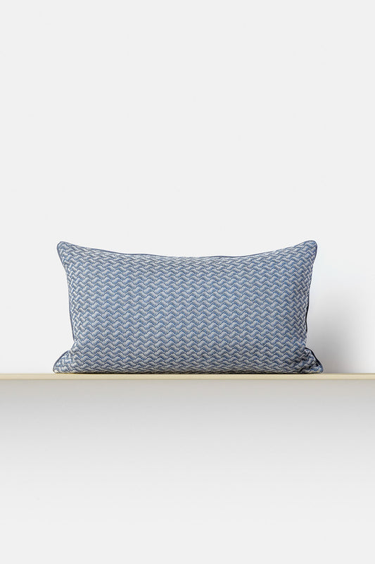 "Nami 1" throw cushion in Baltic Blue