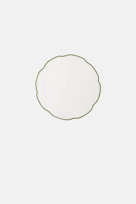 "Nura" placemat in White / Prato Green