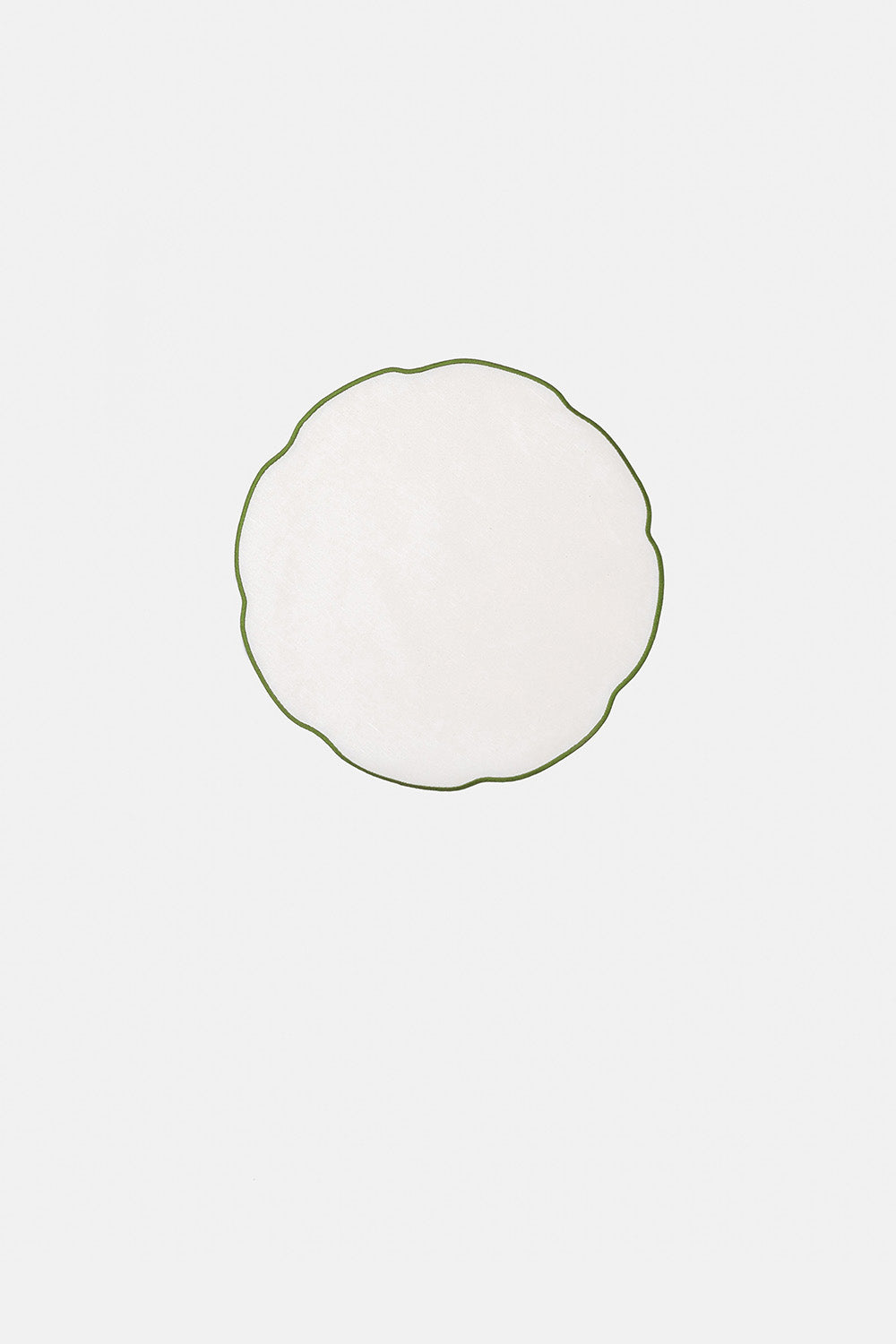 "Nura" placemat in White / Prato Green