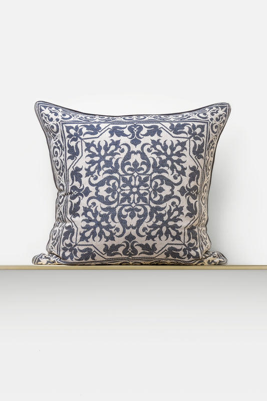 "Palermo" square cushion in Eclisse Blue