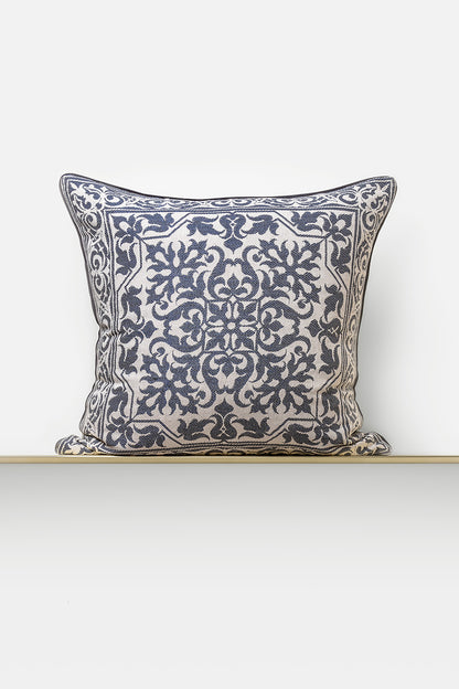 "Palermo" square cushion in Eclisse Blue