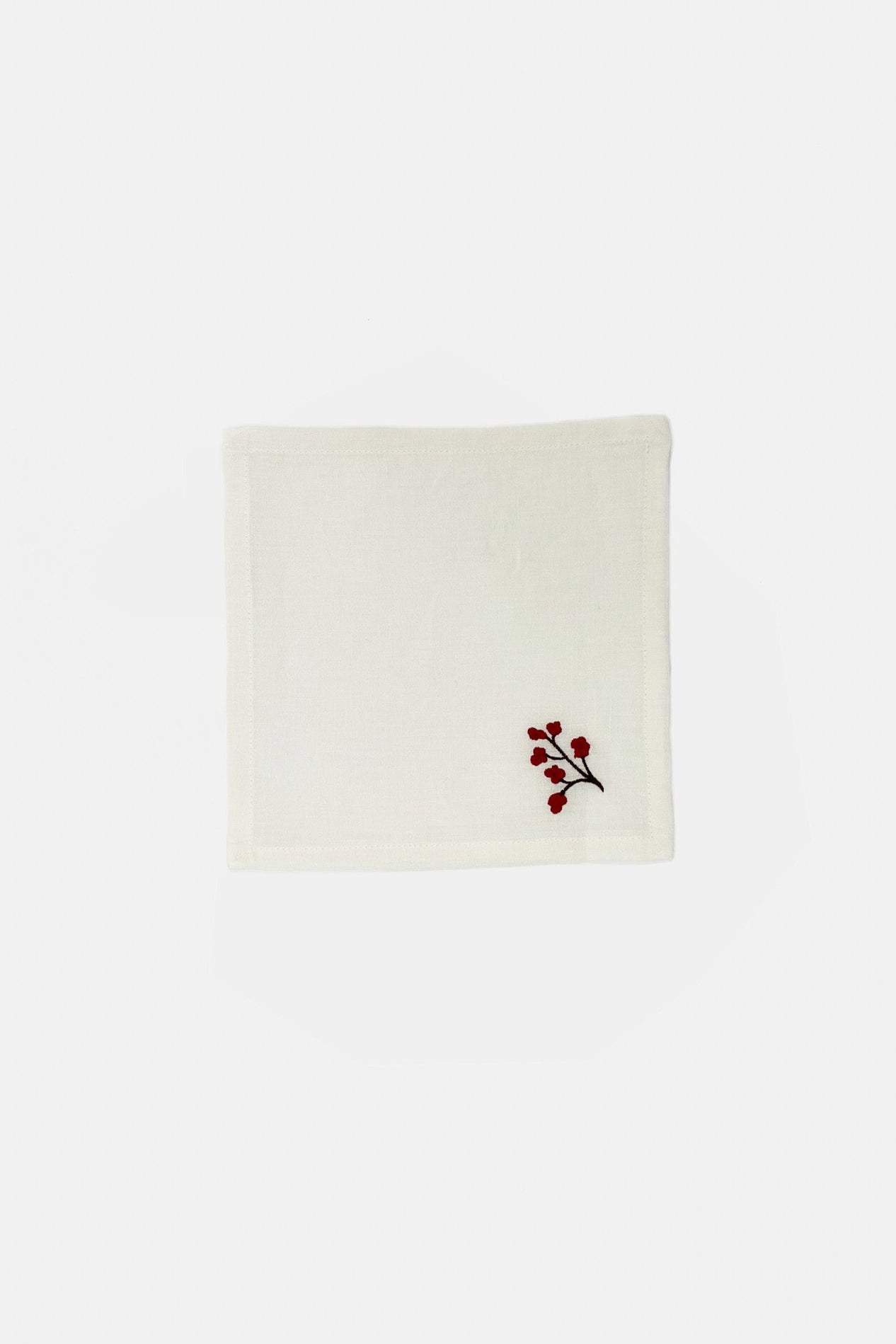 "Pericle" cocktail napkin in Bordeaux