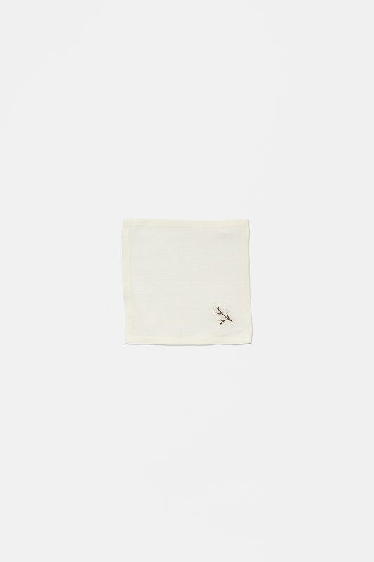 "Pericle" cocktail napkin in White