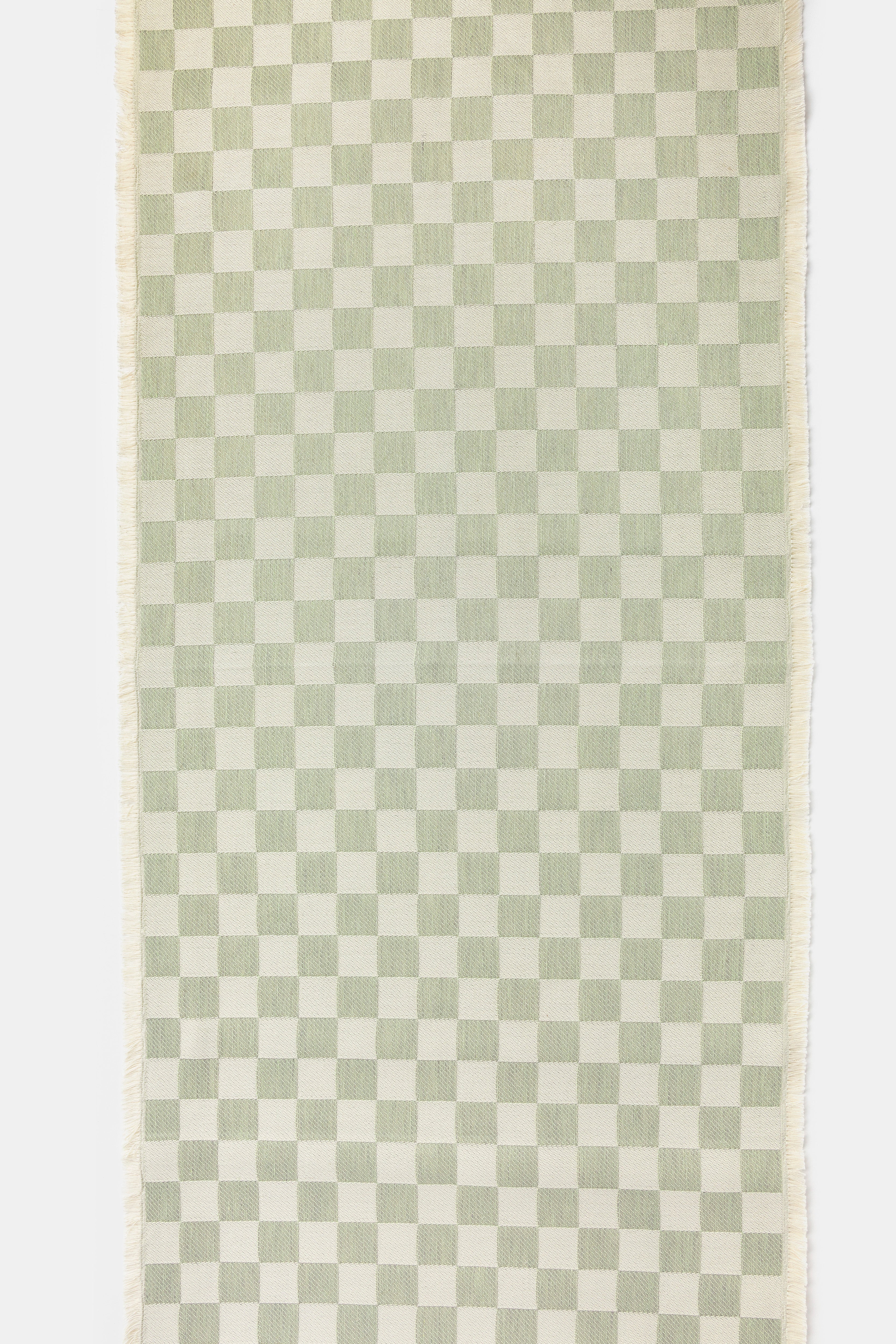 "F74" table runner in Tea Green