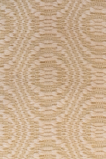 "Ruota della Fortuna" rug in Natural White