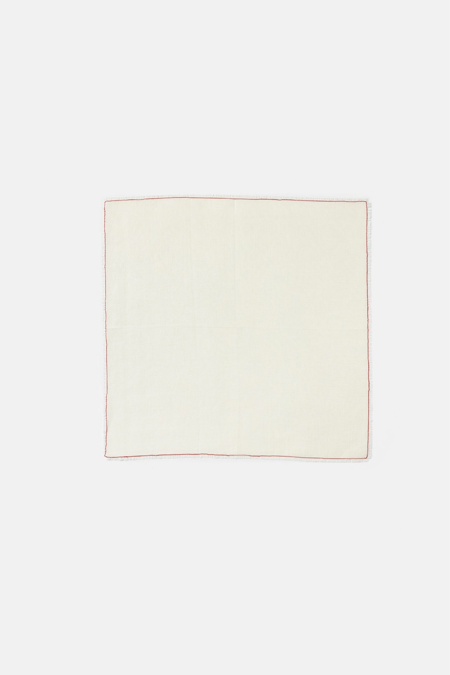 "Nilo" napkin in Ivory / Rubino