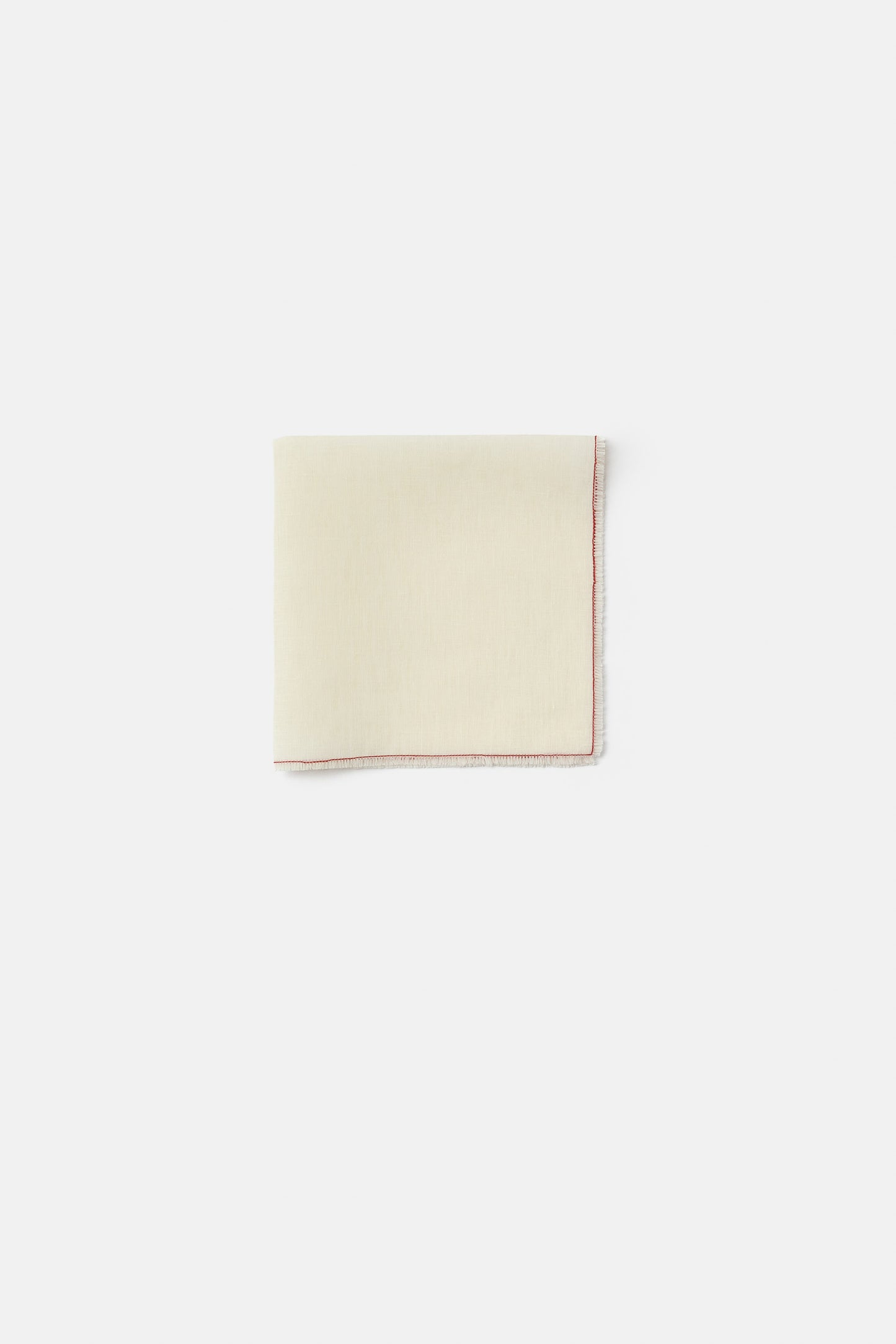 "Nilo" napkin in Ivory / Rubino