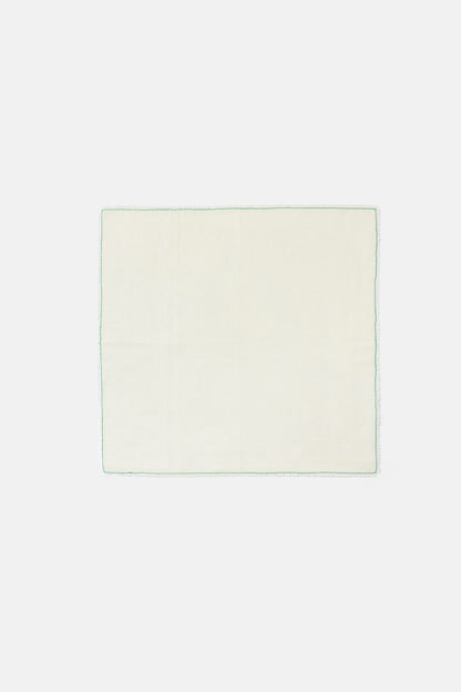 "Nilo" napkin in Ivory / Verde Vivo