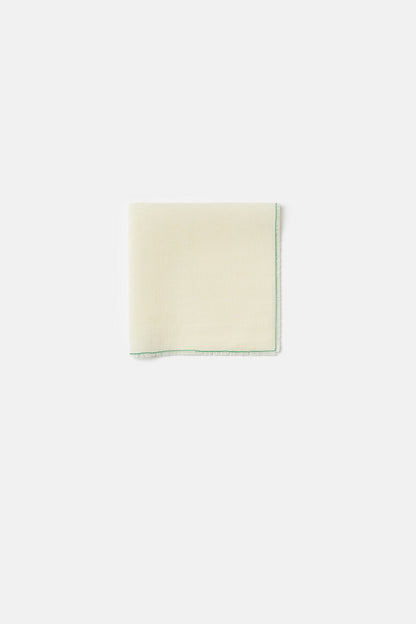 "Nilo" napkin in Ivory / Verde Vivo