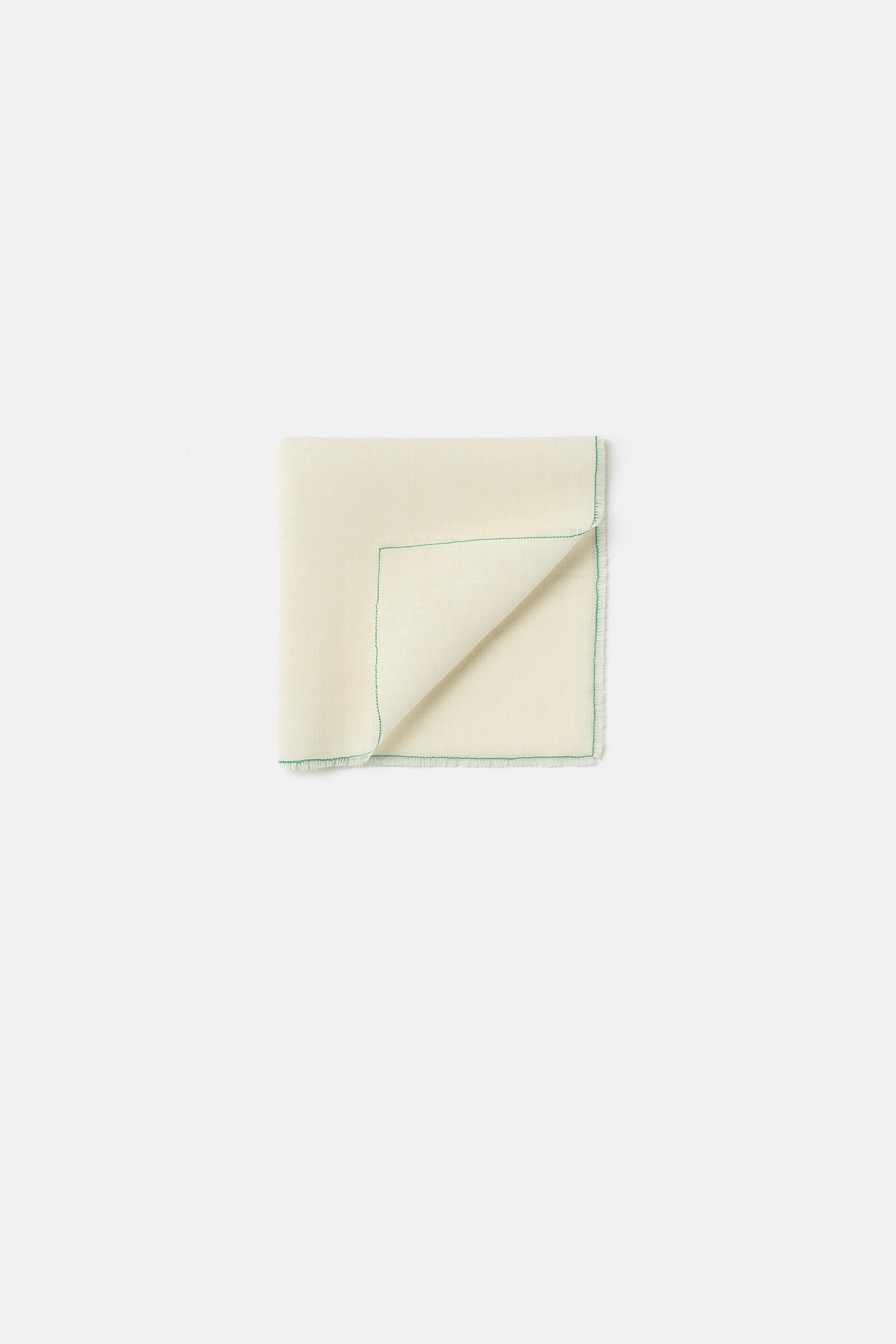 "Nilo" napkin in Ivory / Verde Vivo