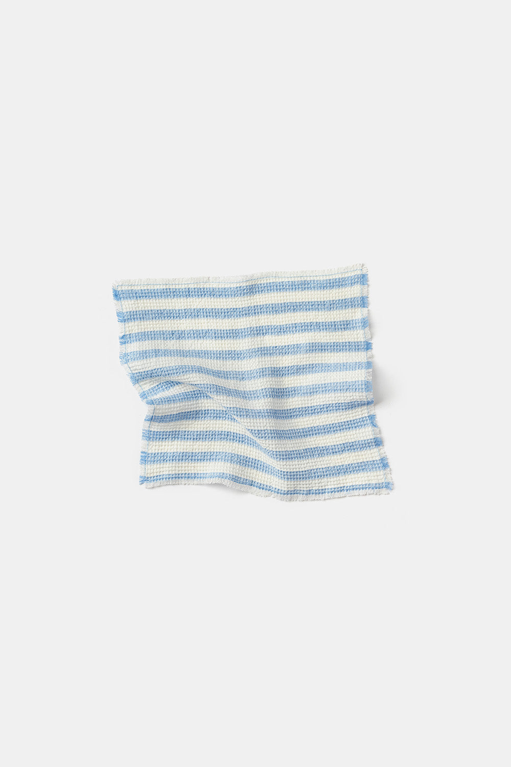 "Montecatini rigato" towels in White / Garda Blue