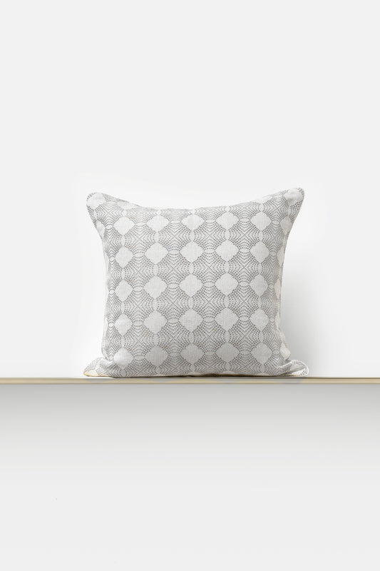 "Aster" cushion in Piombo Grey
