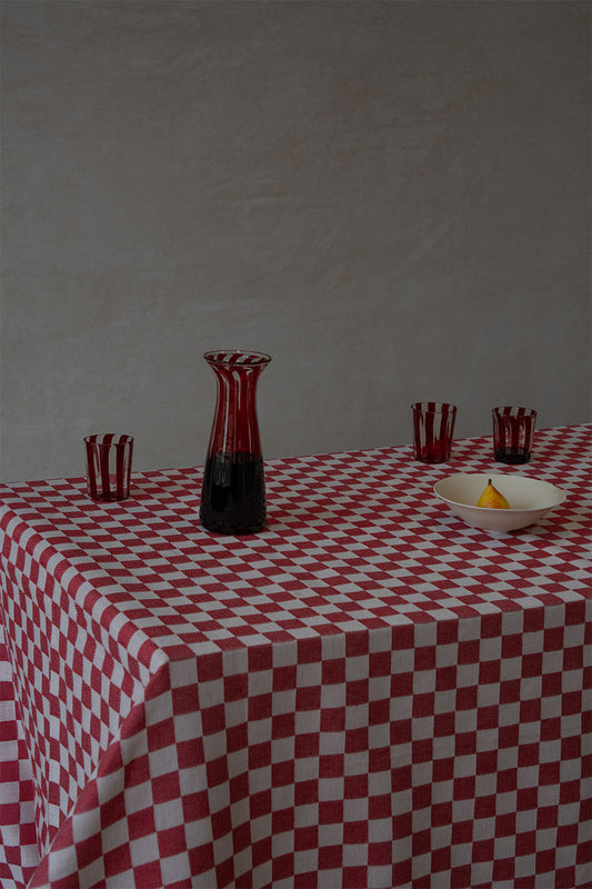 "F74" tablecloth in Rubino 2863