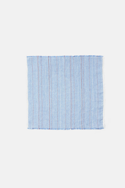 "Greta" napkin in Garda Blue / Red