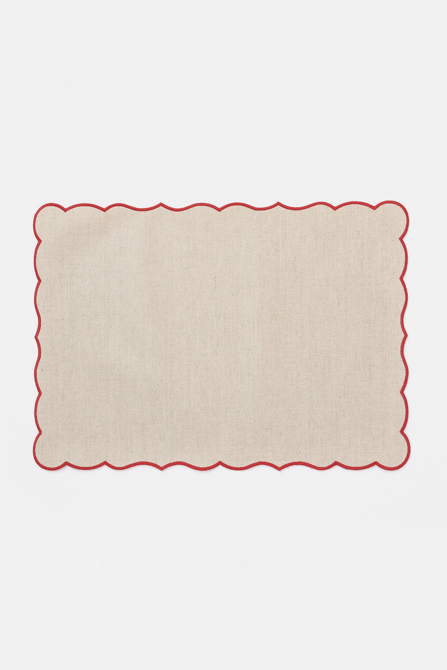 "Lido" placemat in Salt Pepper / Rouge