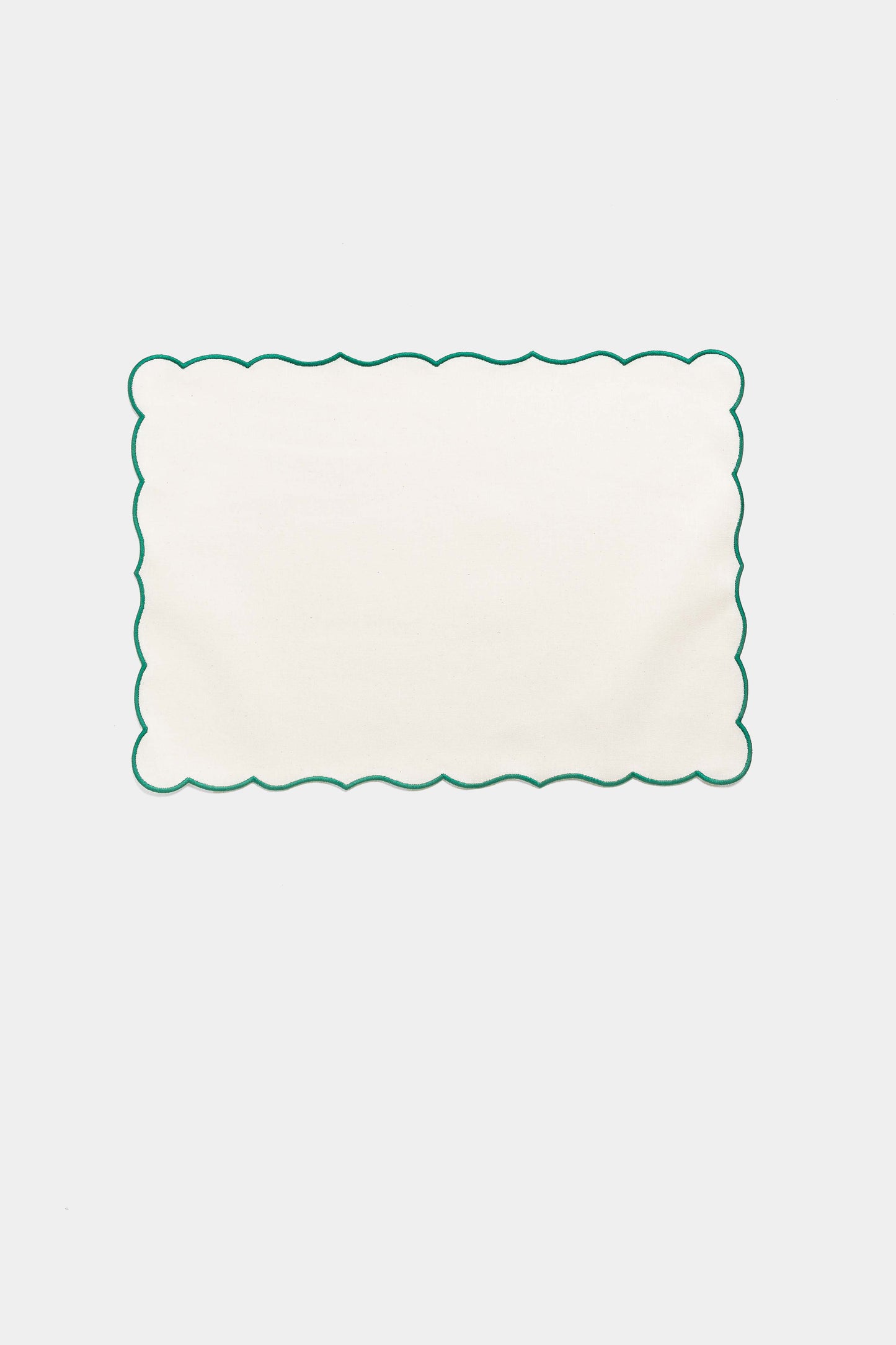 "Lido" coated placemat in White / Pino Green