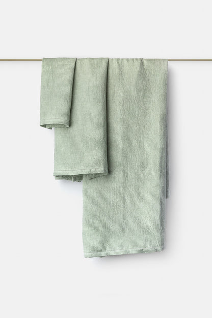 "Montecatini" towels in Parà Green