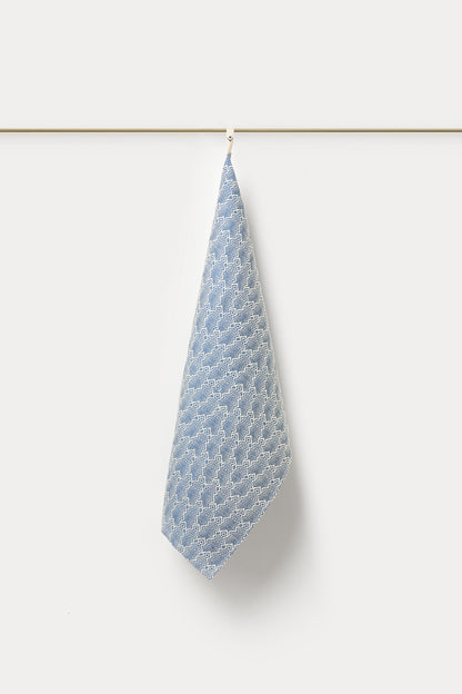 "Pattern" tea towel in Blu