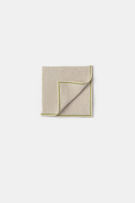 "Lido" napkin in Corda / Chartreuse