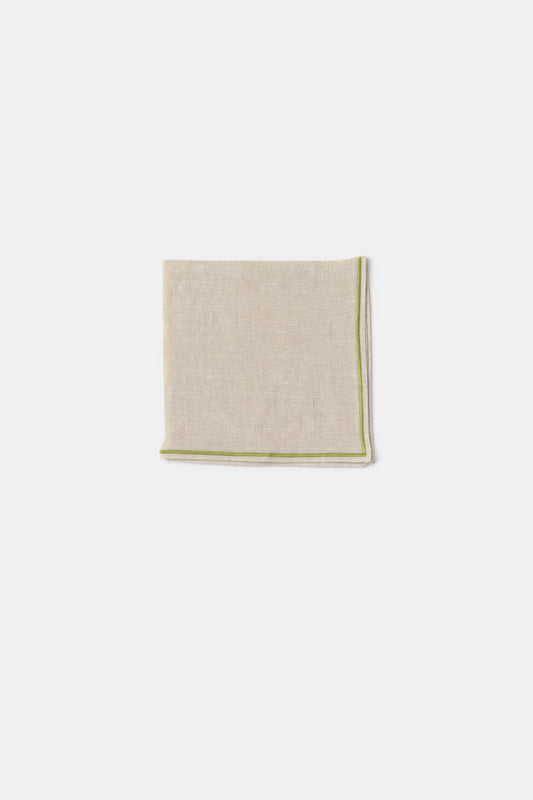 "Lido" napkin in Corda / Chartreuse