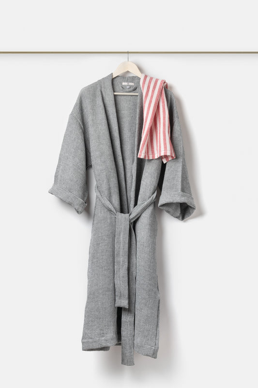 "Montecatini" bathrobe in Ardesia