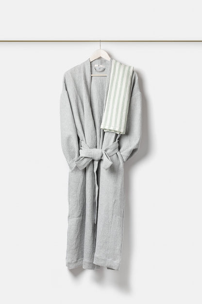 "Montecatini" bathrobe in Pietra Grey