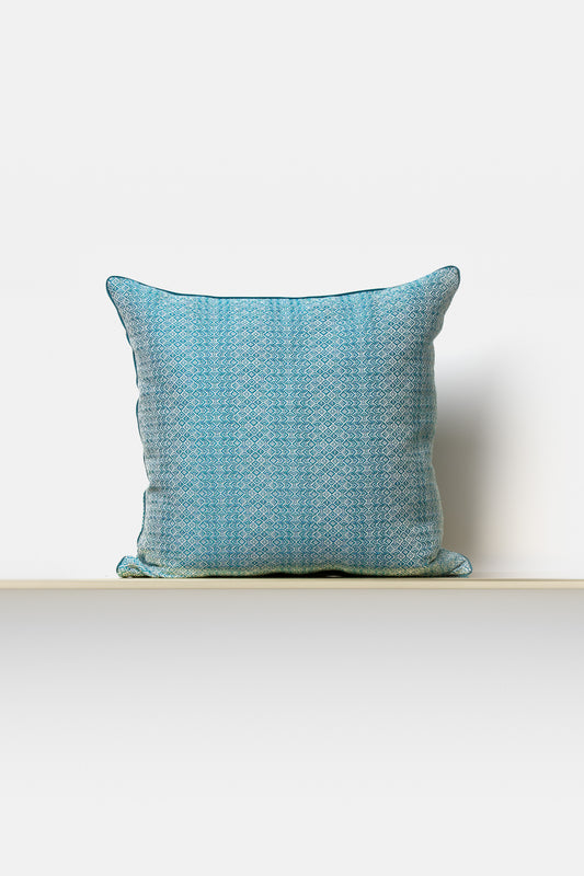 "Intreccio" square cushion in Teal